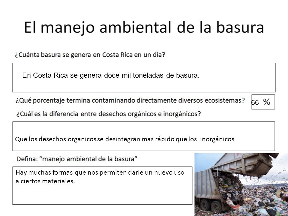 En Costa Rica se genera doce mil toneladas de basura.