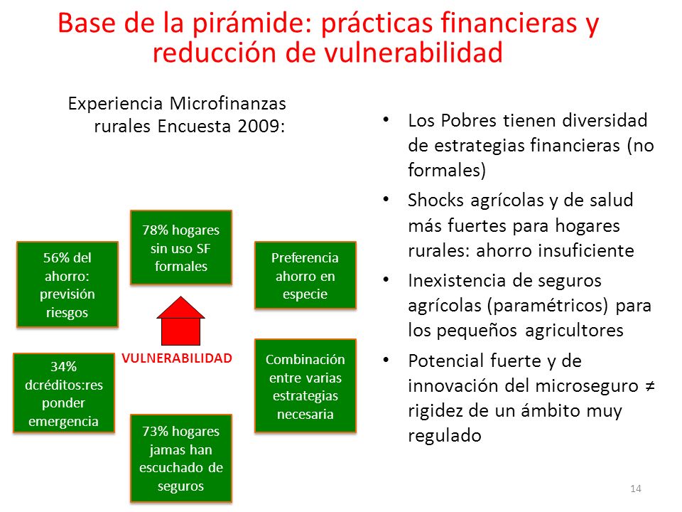 Base de la pirámide: prácticas financieras y reducción de vulnerabilidad