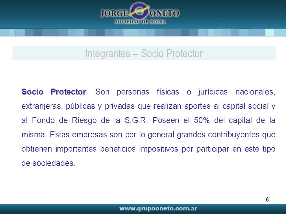 Integrantes – Socio Protector