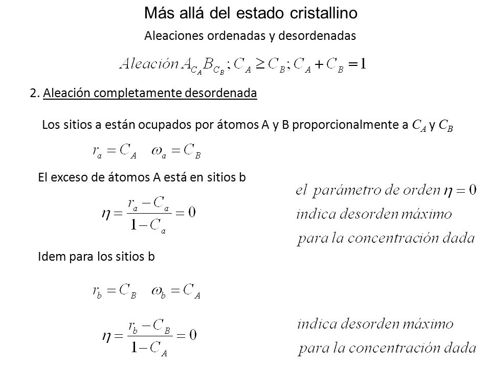 Más allá del estado cristallino