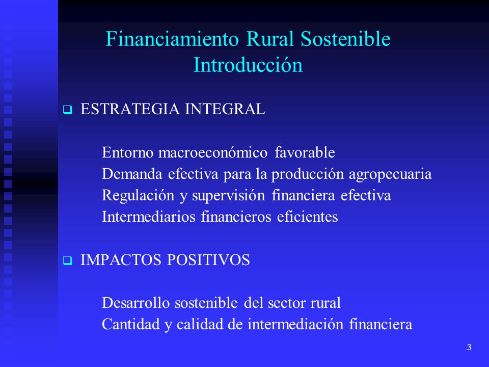 Financiamiento Rural Sostenible Introducción