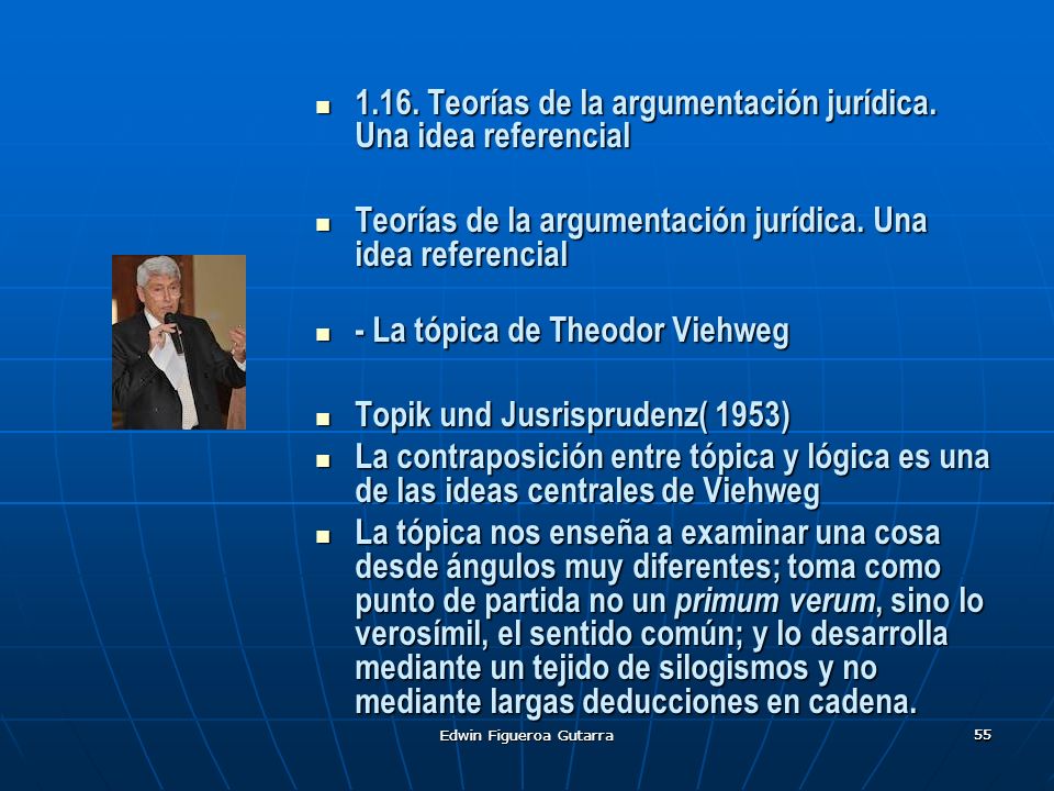 1.16. Teorías de la argumentación jurídica. Una idea referencial