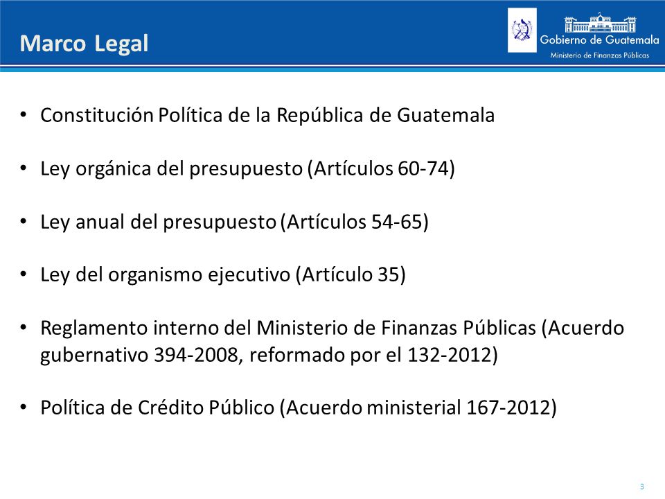 Marco Legal Constitución Política de la República de Guatemala