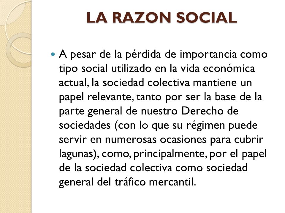 LA RAZON SOCIAL