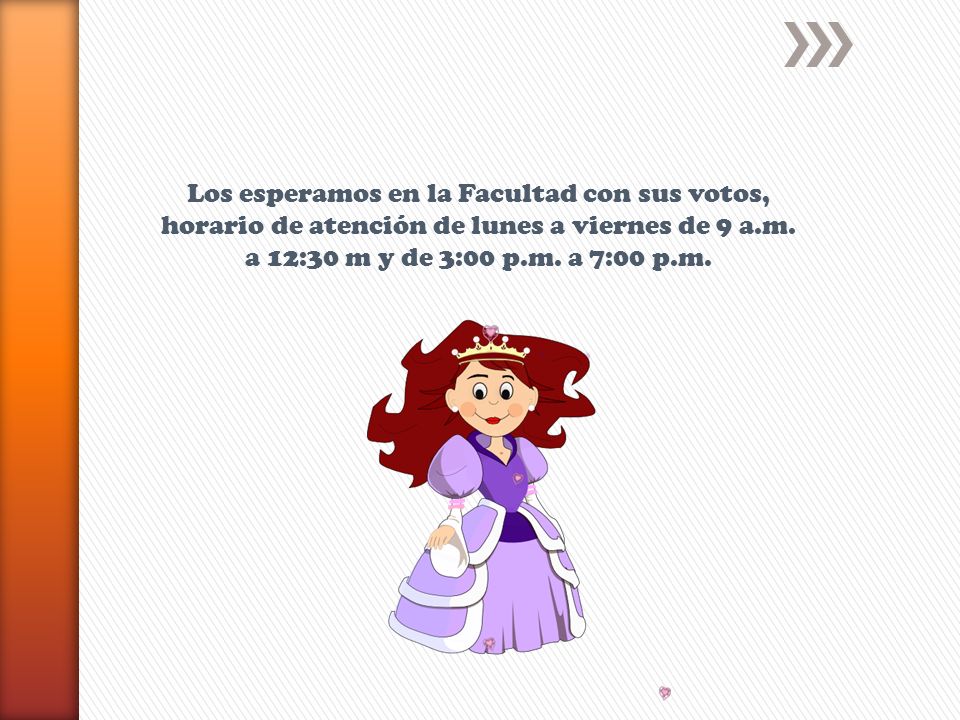 Los esperamos en la Facultad con sus votos, horario de atención de lunes a viernes de 9 a.m.