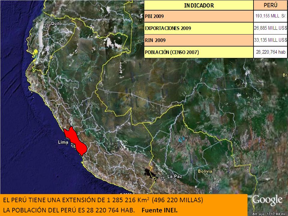 EL PERÚ TIENE UNA EXTENSIÓN DE Km2 ( MILLAS)