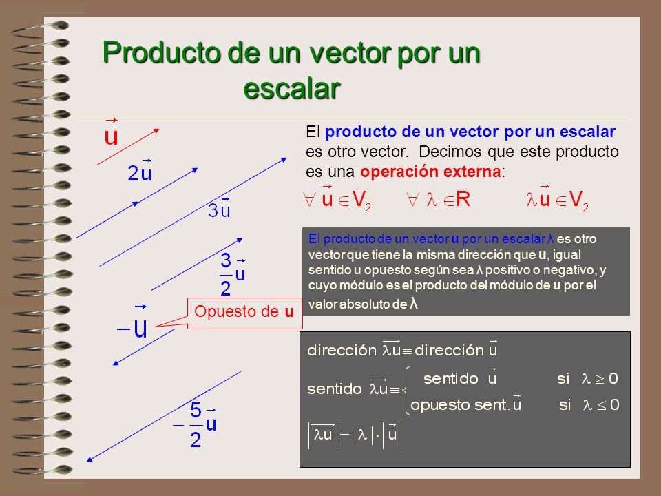 Producto de un vector por un escalar