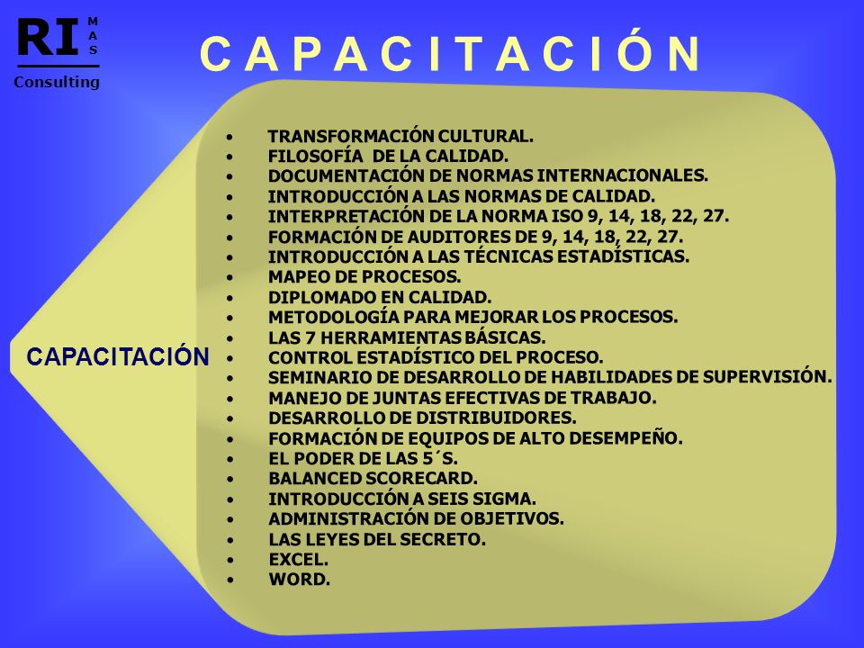 RI C A P A C I T A C I Ó N CAPACITACIÓN TRANSFORMACIÓN CULTURAL.