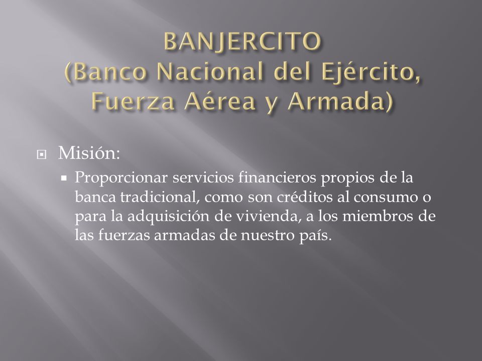 BANJERCITO (Banco Nacional del Ejército, Fuerza Aérea y Armada)