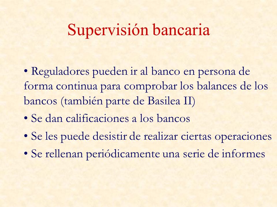 Supervisión bancaria