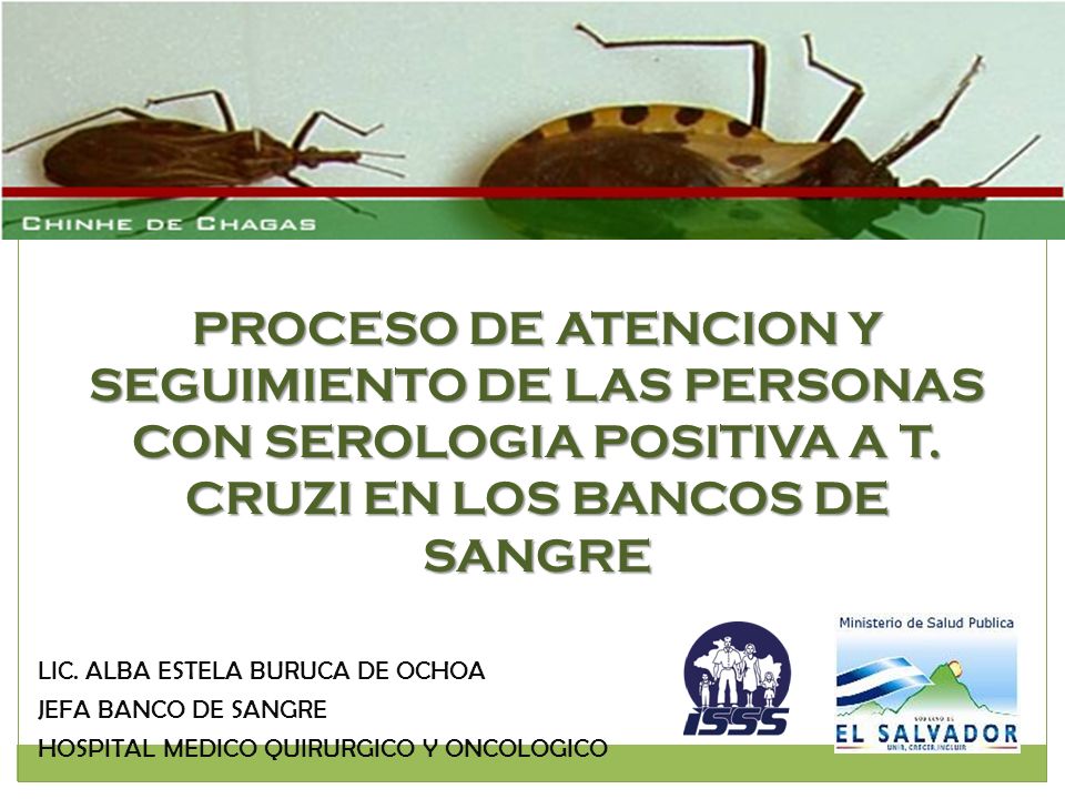 PROCESO DE ATENCION Y SEGUIMIENTO DE LAS PERSONAS CON SEROLOGIA POSITIVA A T. CRUZI EN LOS BANCOS DE SANGRE