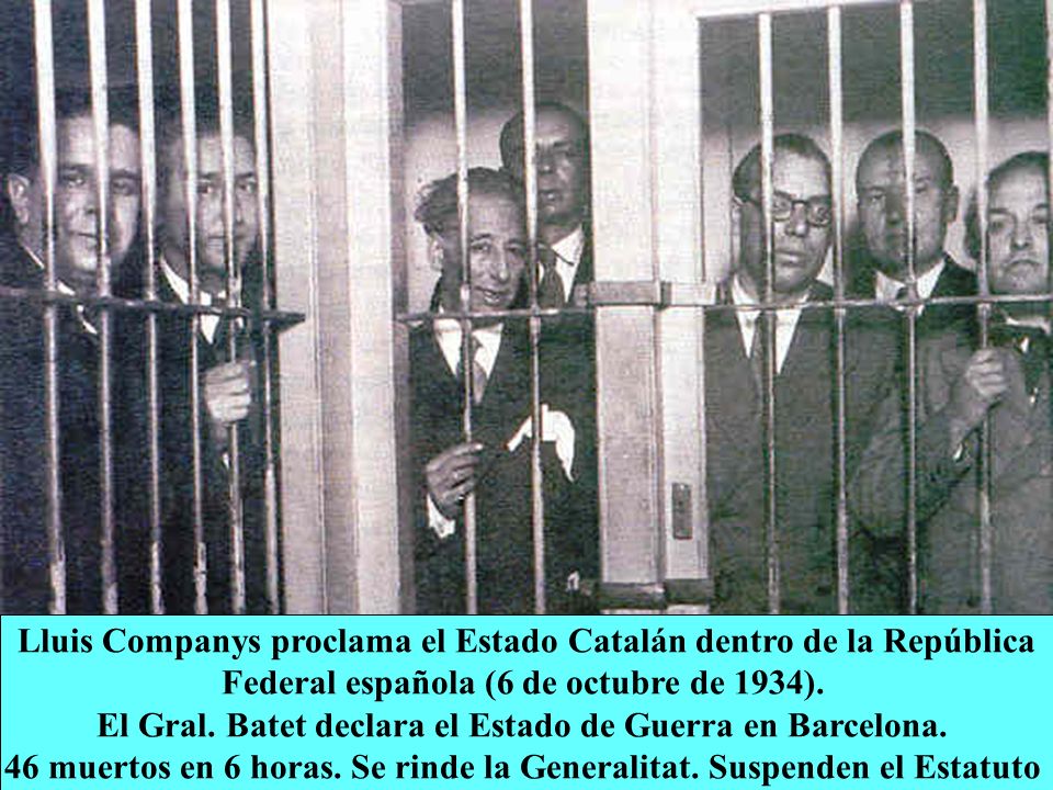 Lluis Companys proclama el Estado Catalán dentro de la República
