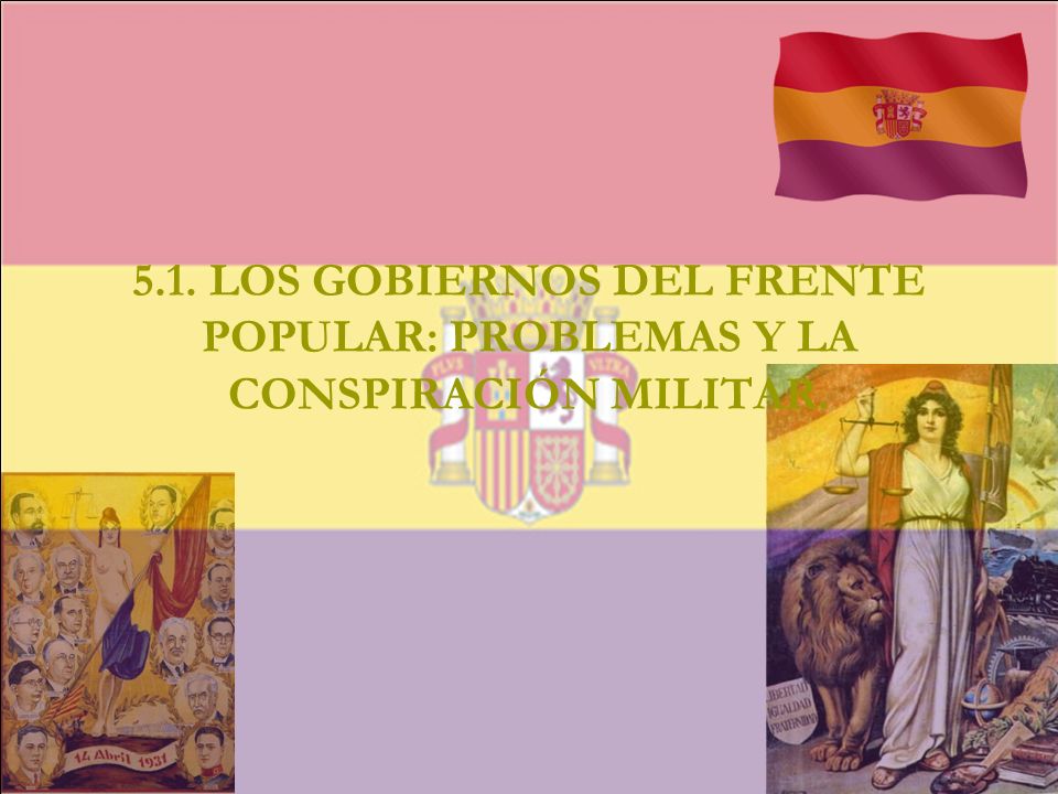 5.1. LOS GOBIERNOS DEL FRENTE POPULAR: PROBLEMAS Y LA CONSPIRACIÓN MILITAR.