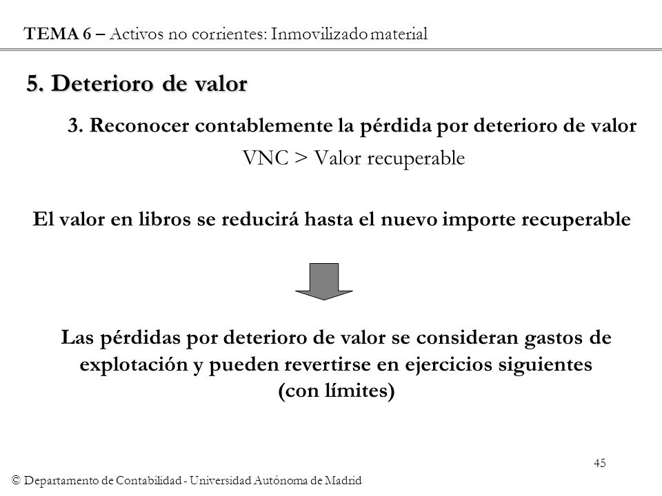 TEMA 6 – Activos no corrientes: Inmovilizado material