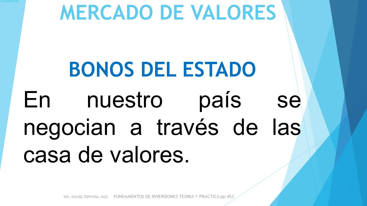 En nuestro país se negocian a través de las casa de valores.
