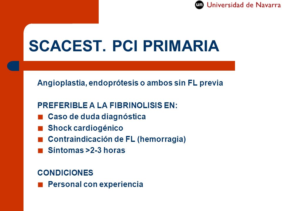 SCACEST. PCI PRIMARIA Angioplastia, endoprótesis o ambos sin FL previa