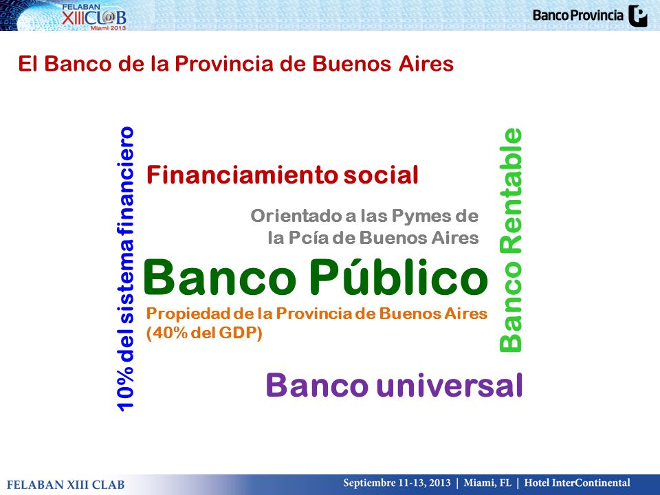 Banco Público Banco universal Banco Rentable Financiamiento social