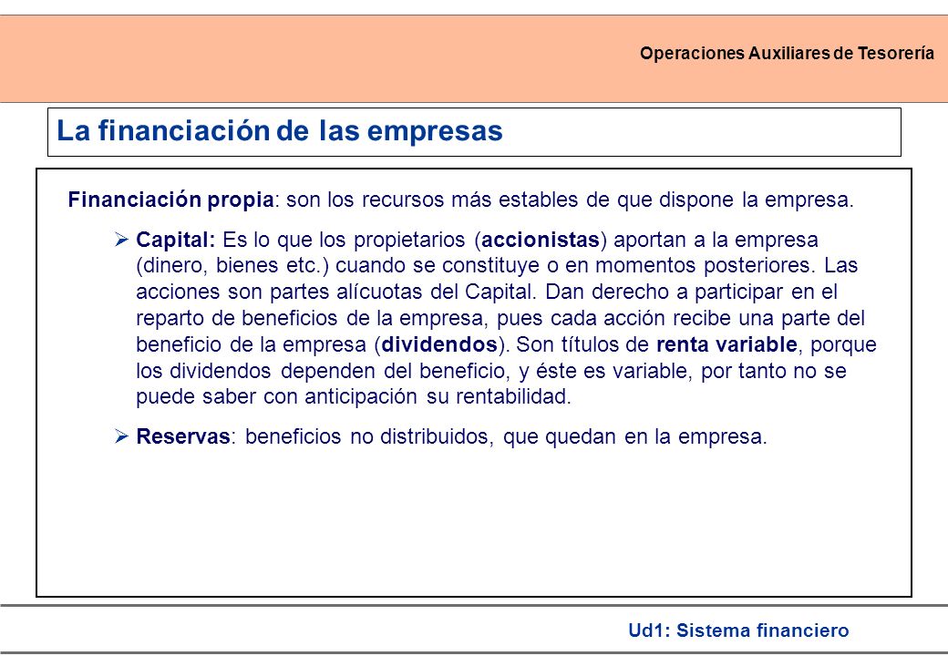 La financiación de las empresas