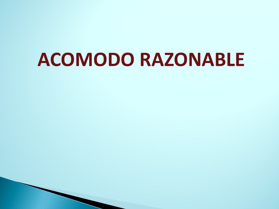 ACOMODO RAZONABLE