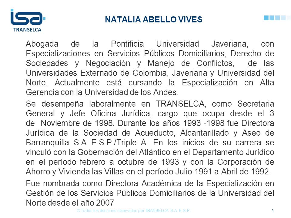 © Todos los derechos reservados por TRANSELCA S.A. E.S.P.