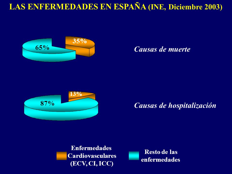 LAS ENFERMEDADES EN ESPAÑA (INE, Diciembre 2003)