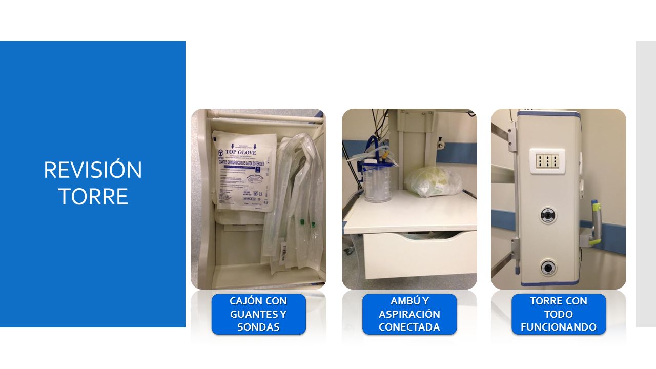 REVISIÓN TORRE CAJÓN CON GUANTES Y SONDAS AMBÚ Y ASPIRACIÓN CONECTADA