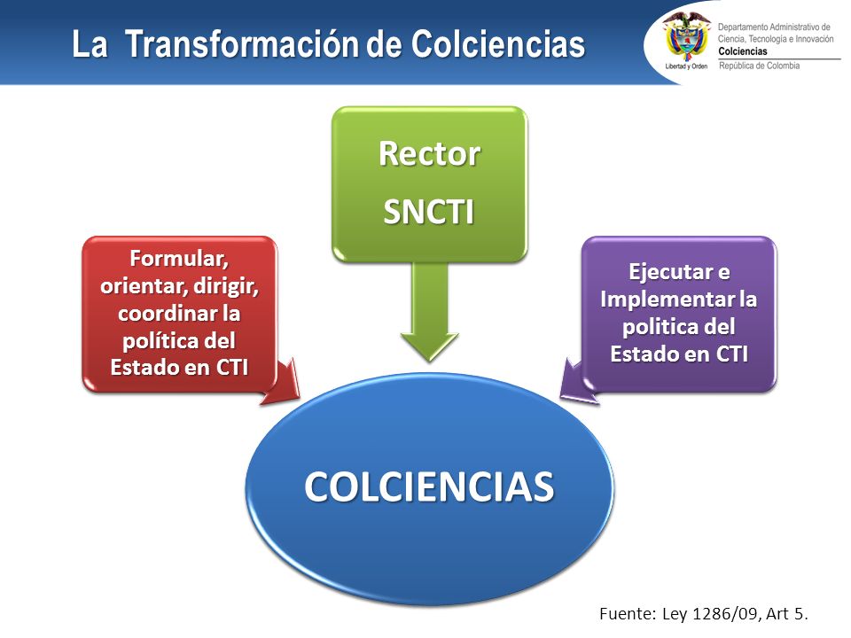 La Transformación de Colciencias