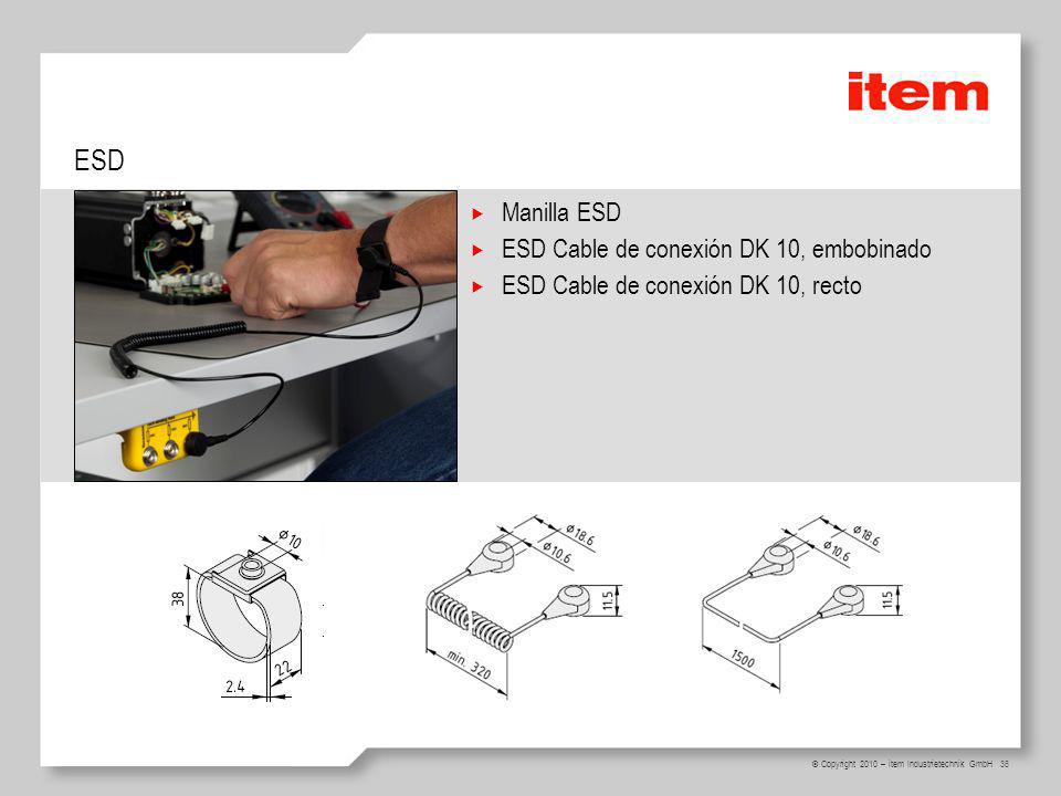 ESD Manilla ESD ESD Cable de conexión DK 10, embobinado