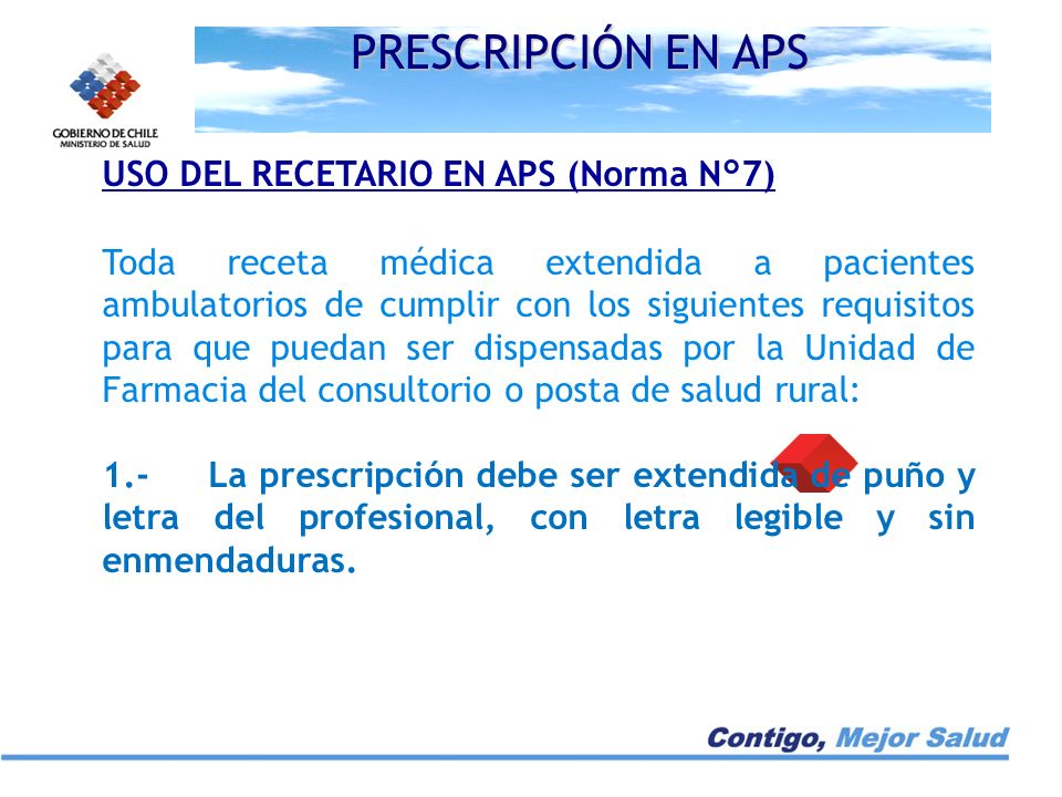 PRESCRIPCIÓN EN APS USO DEL RECETARIO EN APS (Norma N°7)