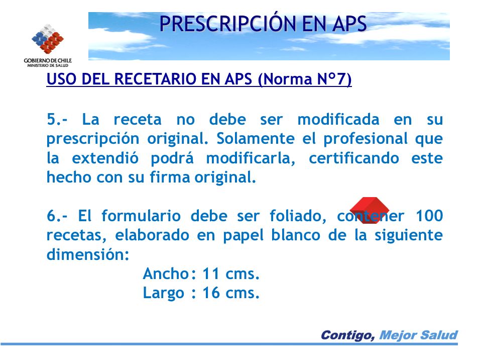 PRESCRIPCIÓN EN APS USO DEL RECETARIO EN APS (Norma N°7)