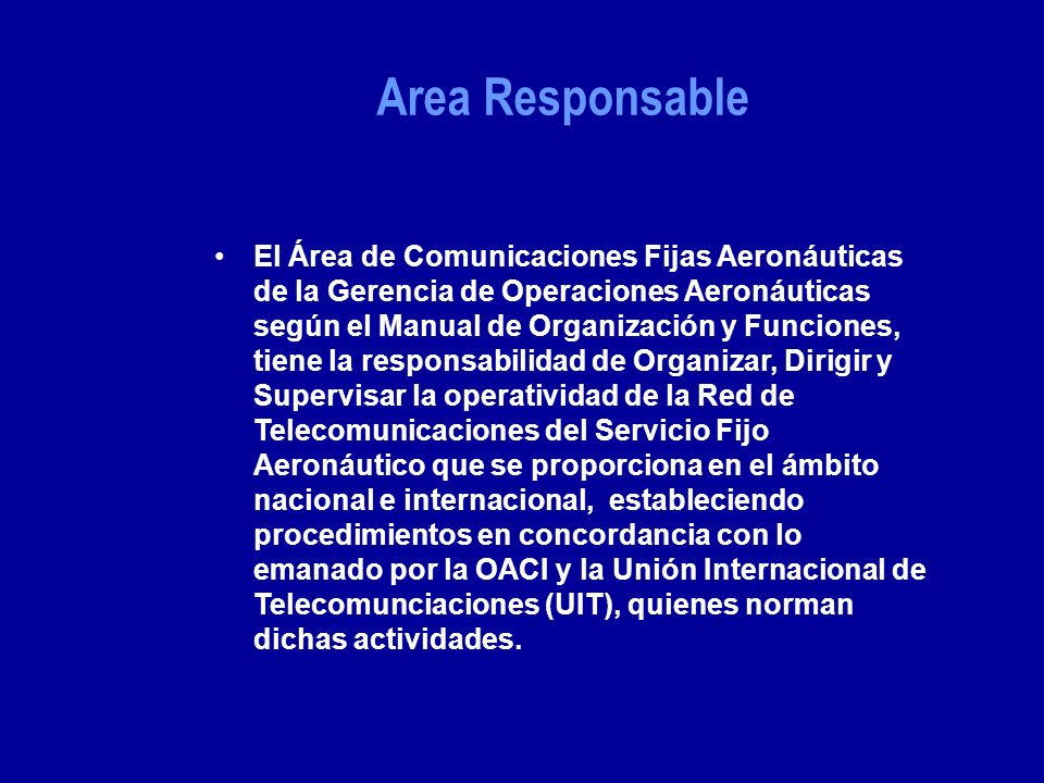 Area Responsable