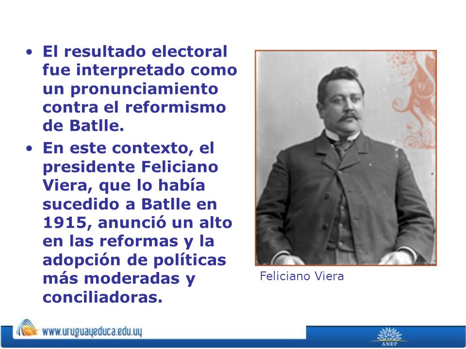 El resultado electoral fue interpretado como un pronunciamiento contra el reformismo de Batlle.