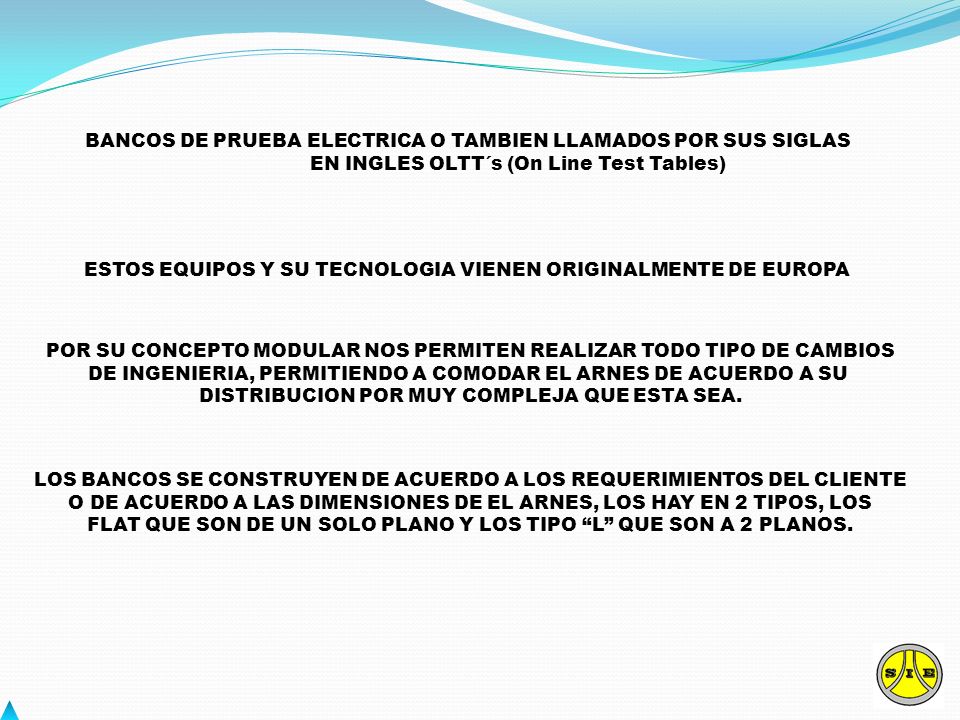BANCOS DE PRUEBA ELECTRICA O TAMBIEN LLAMADOS POR SUS SIGLAS