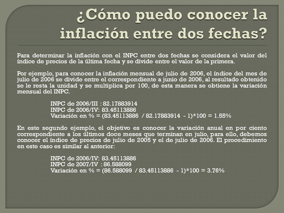 La Inflación. - ppt descargar