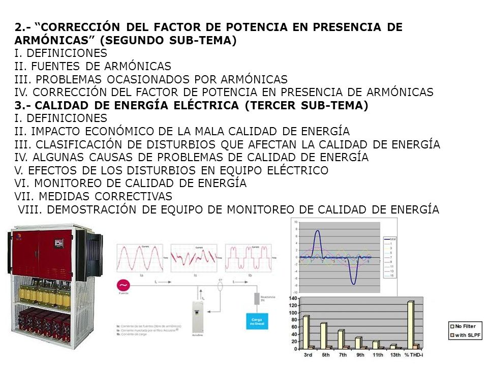 2.- CORRECCIÓN DEL FACTOR DE POTENCIA EN PRESENCIA DE ARMÓNICAS (SEGUNDO SUB-TEMA)