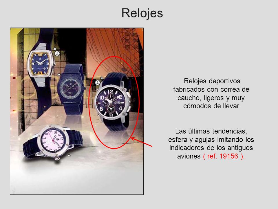 Relojes Relojes deportivos fabricados con correa de caucho, ligeros y muy cómodos de llevar.