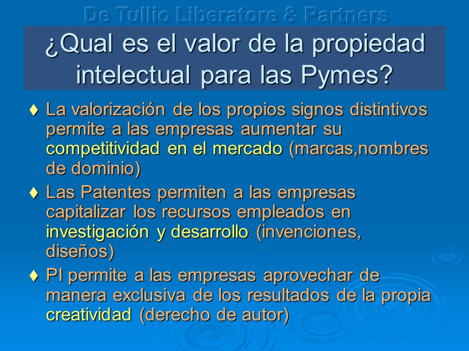 ¿Qual es el valor de la propiedad intelectual para las Pymes