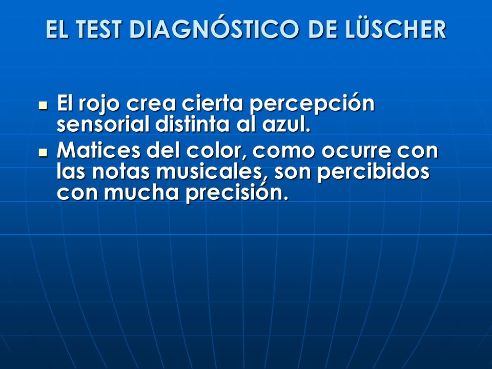 EL TEST DIAGNÓSTICO DE LÜSCHER