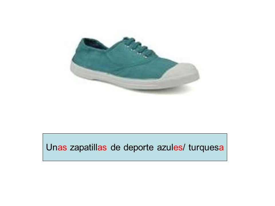 Unas zapatillas de deporte azules/ turquesa