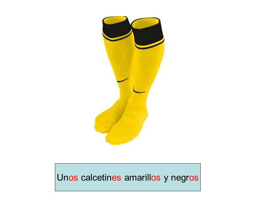 Unos calcetines amarillos y negros