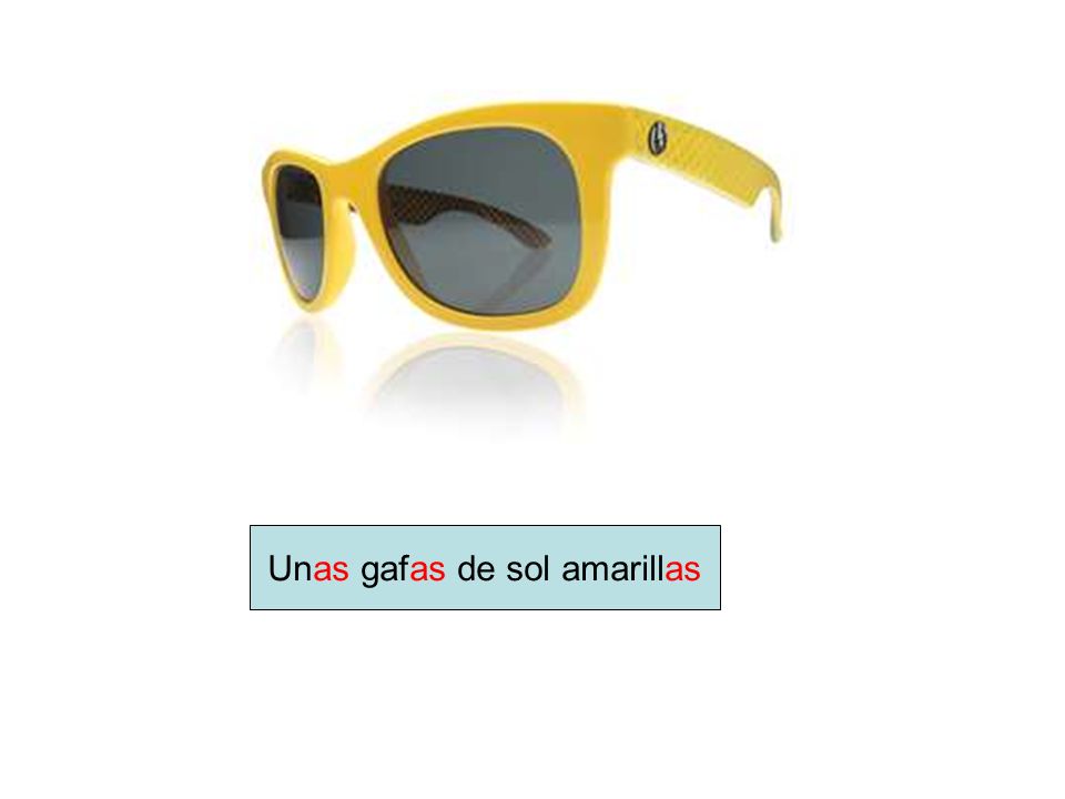 Unas gafas de sol amarillas