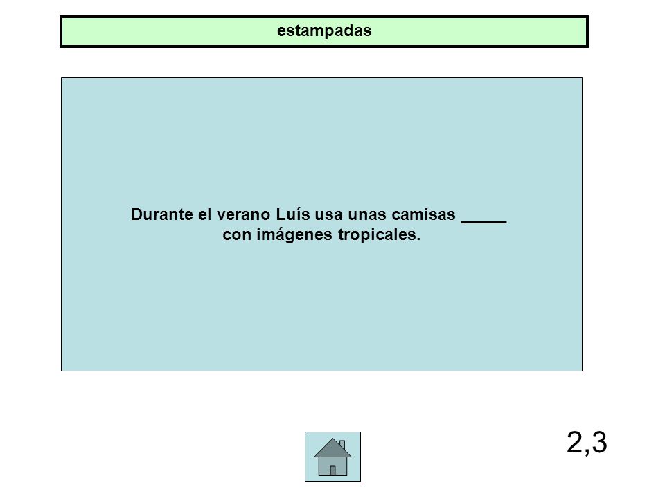 Durante el verano Luís usa unas camisas _____ con imágenes tropicales.