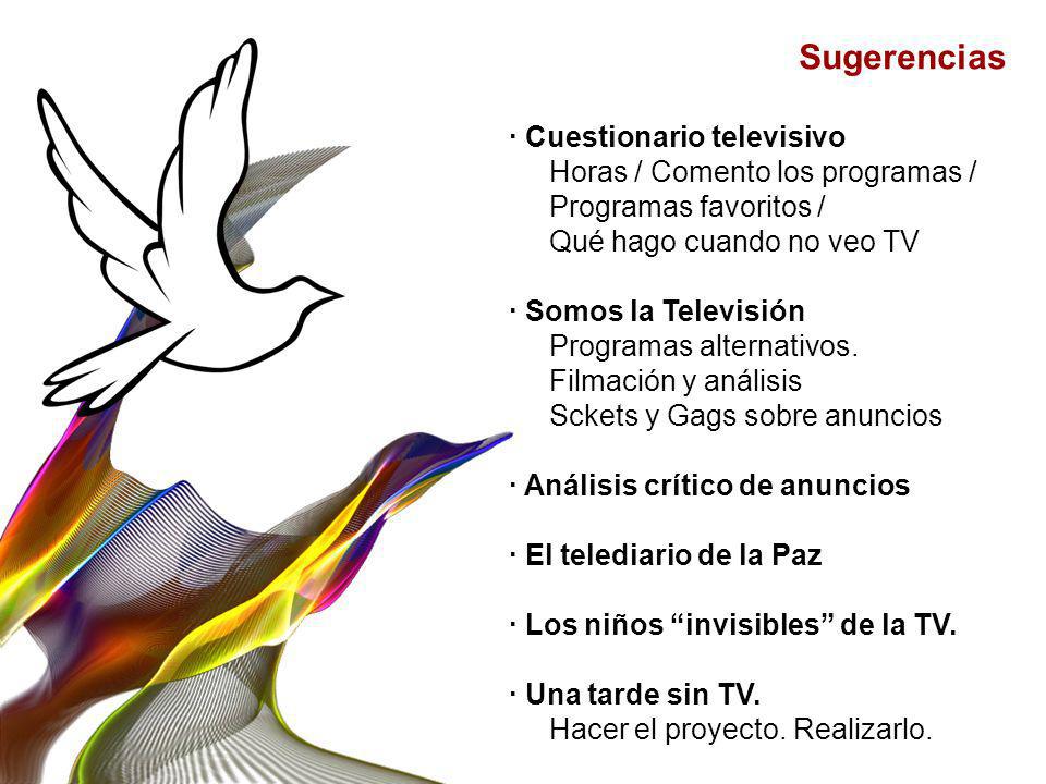 Sugerencias · Cuestionario televisivo Horas / Comento los programas /