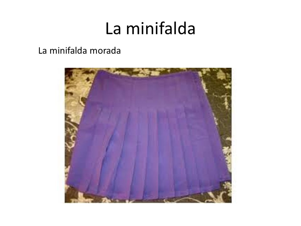 La minifalda La minifalda morada