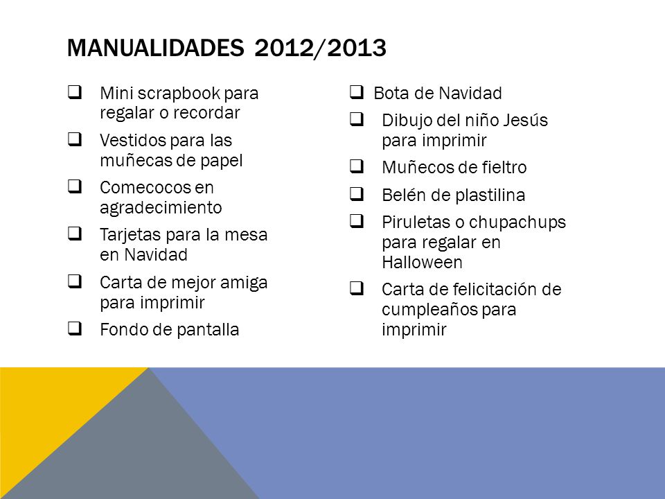 manuALIDADES 2012/2013 Mini scrapbook para regalar o recordar