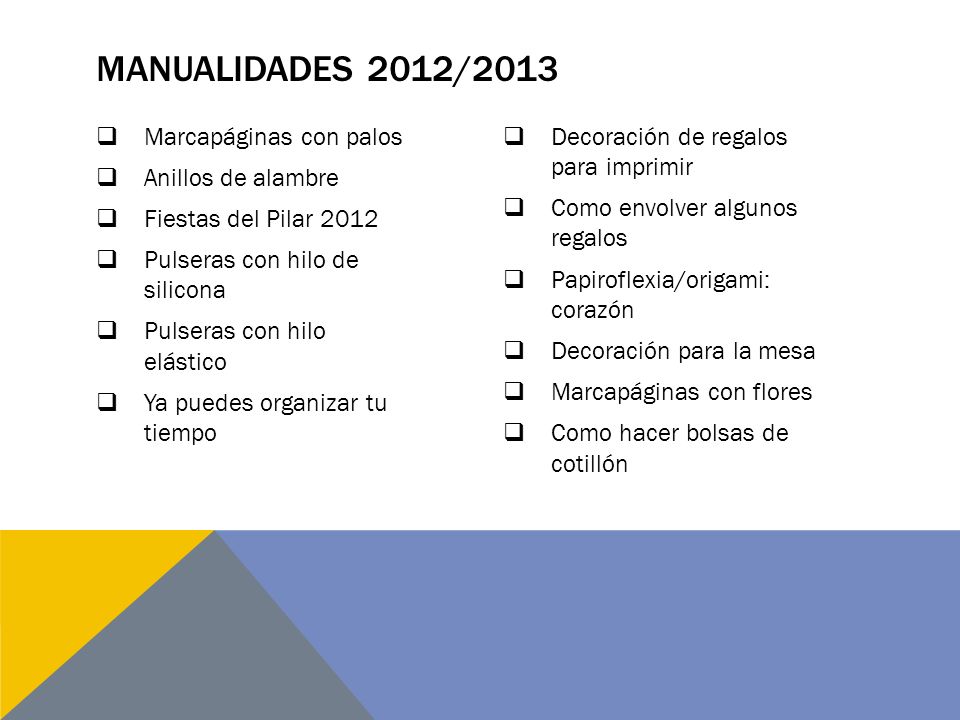Manualidades 2012/2013 Marcapáginas con palos Anillos de alambre