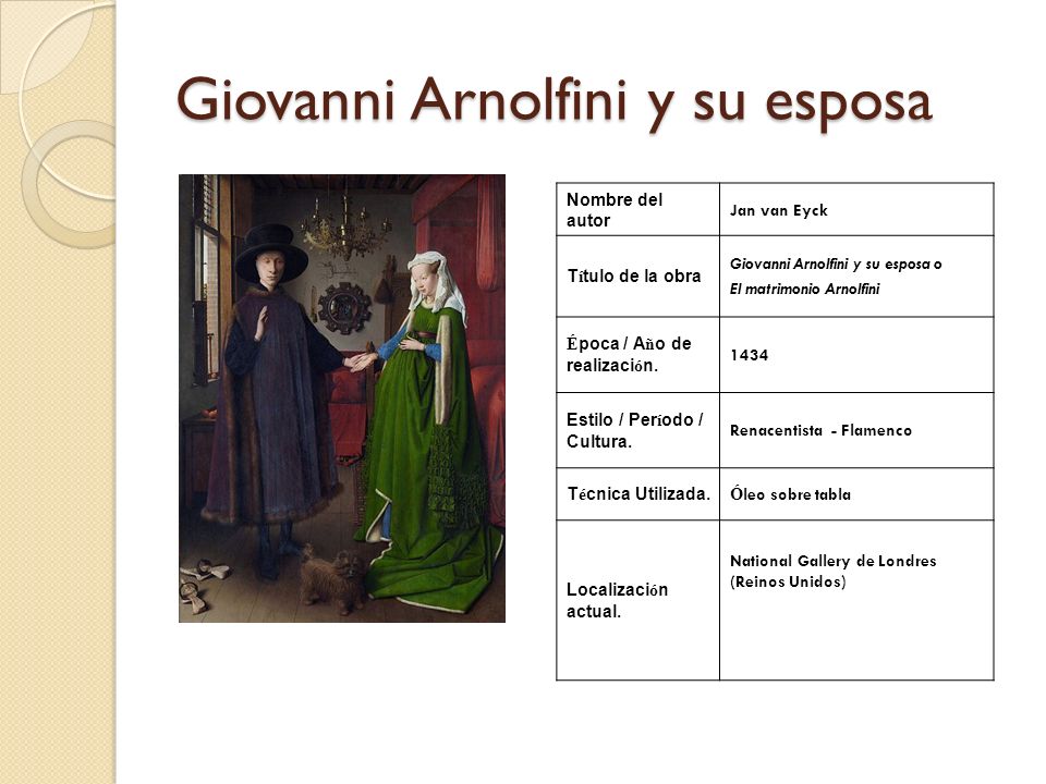 Giovanni Arnolfini y su esposa