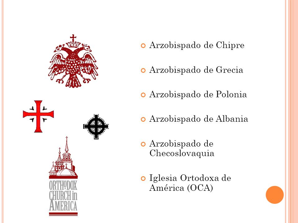 Arzobispado de Chipre Arzobispado de Grecia. Arzobispado de Polonia. Arzobispado de Albania. Arzobispado de Checoslovaquia.
