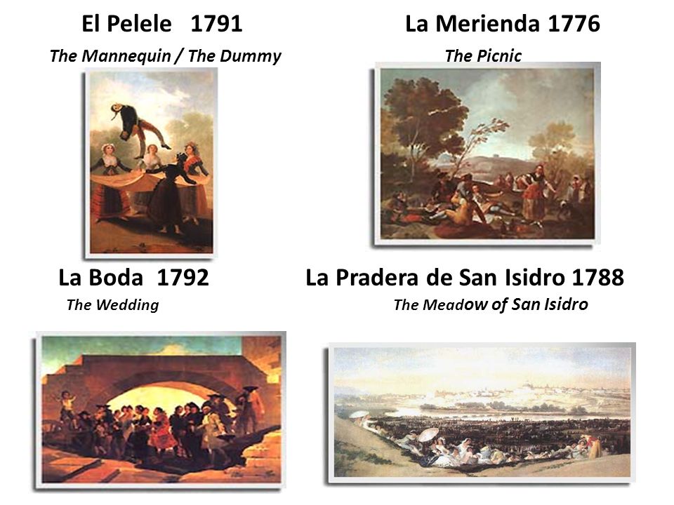 El Pelele 1791 La Merienda 1776 The Mannequin / The Dummy The Picnic.