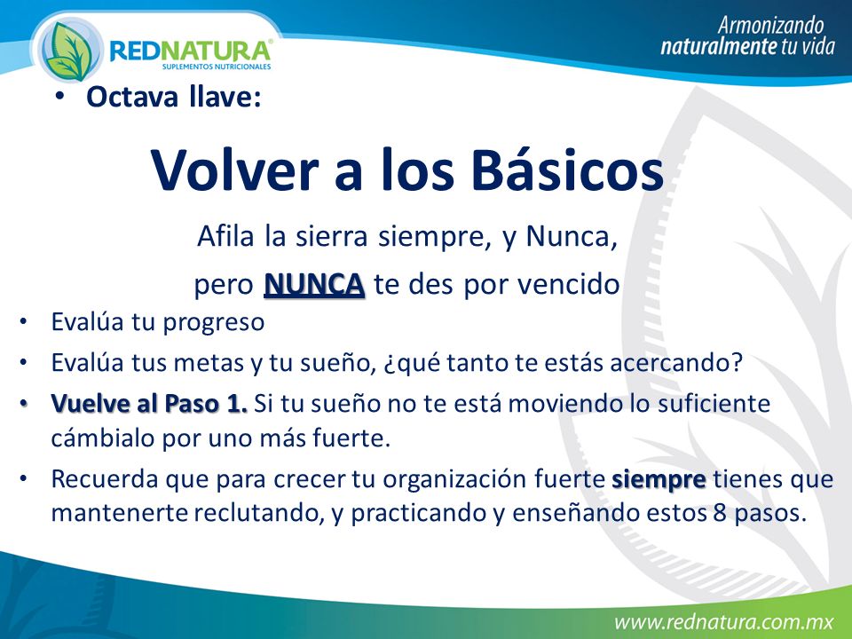 Volver a los Básicos Octava llave: Afila la sierra siempre, y Nunca,